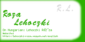 roza lehoczki business card